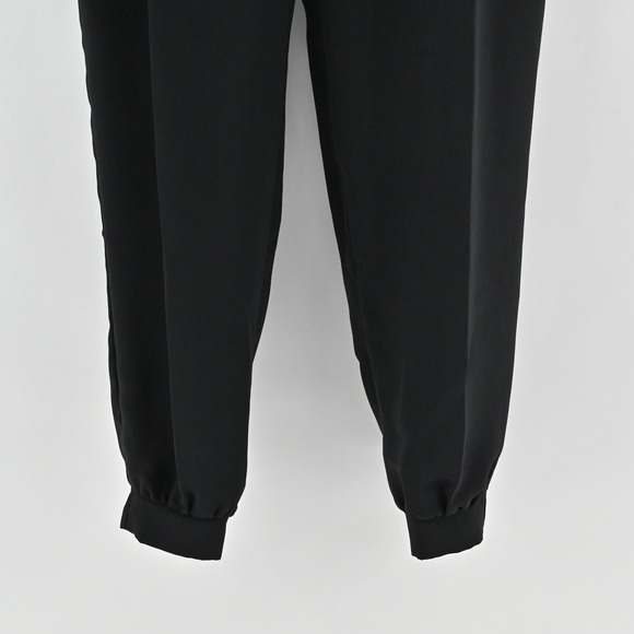 LK Bennett Womens Black Jogger Style Dress Pants Size 8 Tie Waist Quiet Luxury - Picture 9 of 11